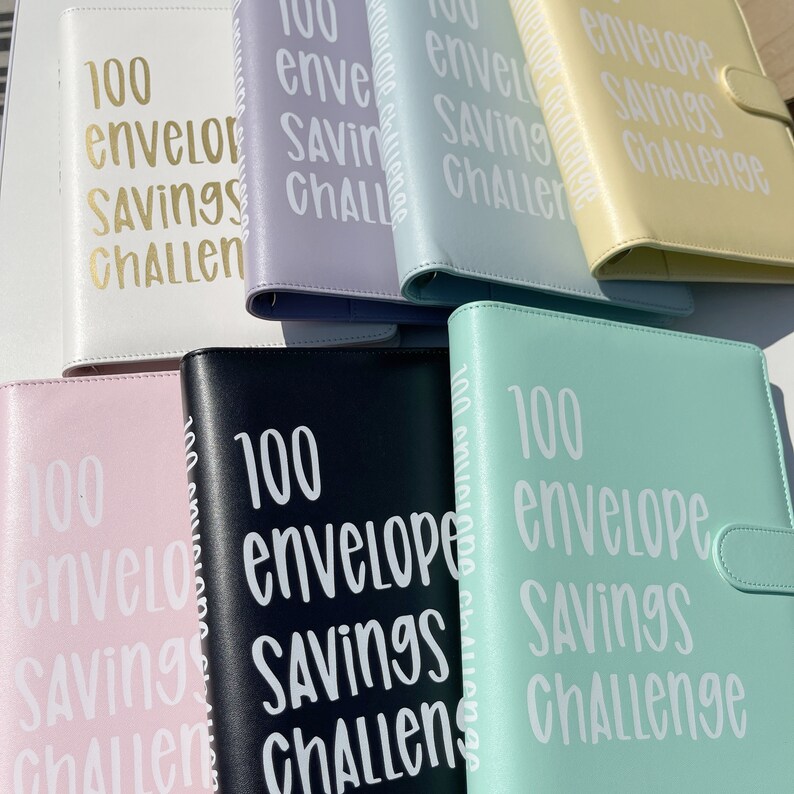 100 Envelope Challenge Binder, 100 Envelopes Money Saving Challenge Binder, Budget Book With