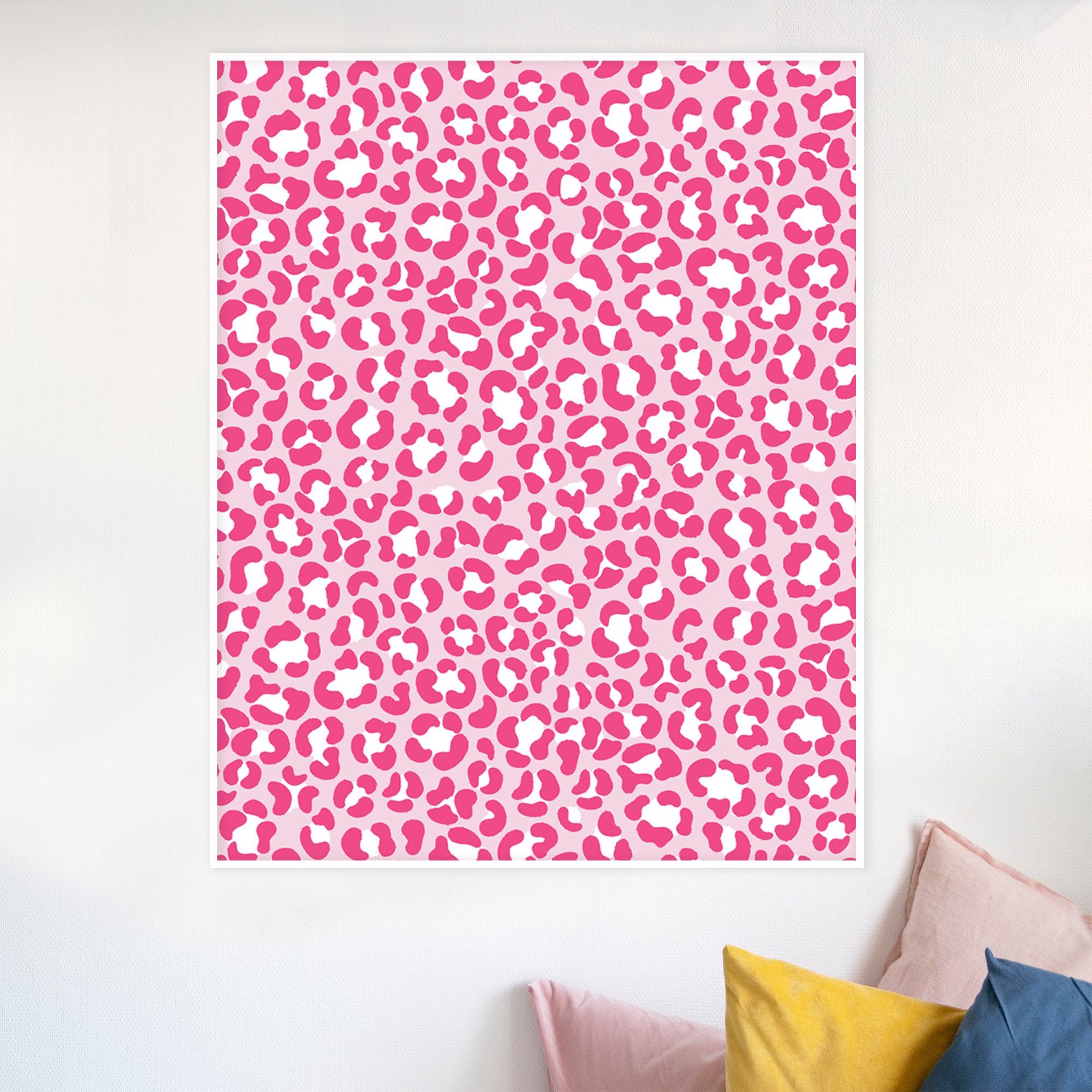 Pink Leopard Pattern Preppy Preppy Posters, Leopard Pattern, Slay All Day, Set of 2 in Pink ...