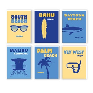 Preppy Travel Posters Set of 6 - Digital Download Print, Preppy Wall Art, Trendy Art, Preppy Room Decor, Wall Art, Preppy Prints, Preppy