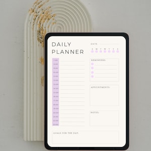 Undated Digital Daily Planner | Minimalist Productivity Planner for iPad and Goodnotes | Simple Digital Download
