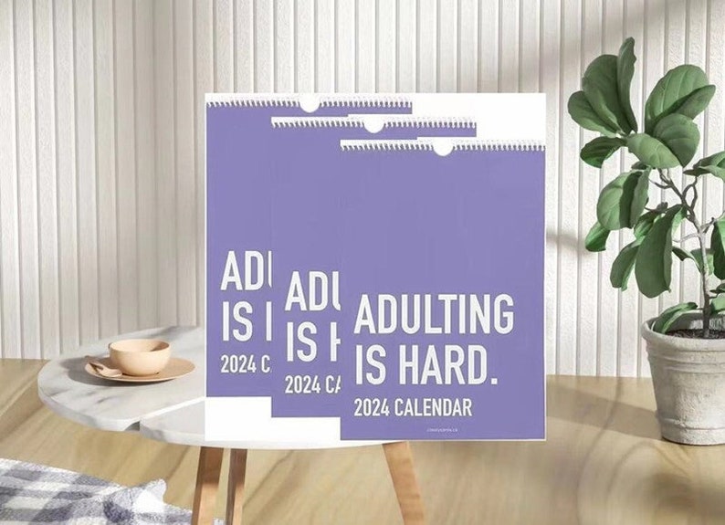 Adulting Is Hard 2024 Calendar Etsy UK