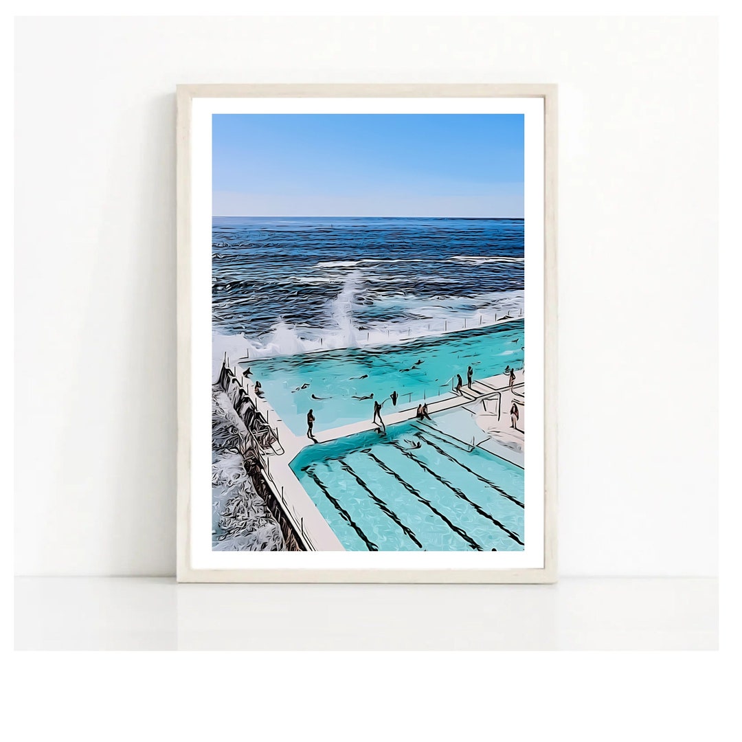 Australian Ocean Pool Inspired Digital Art - Etsy