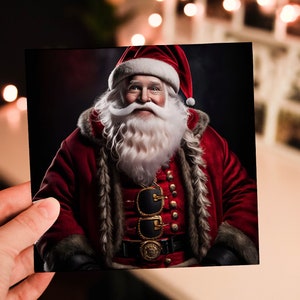 Cartão de Natal com Papai Noel.