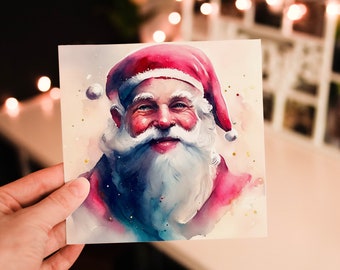 Christmas card with Santa Claus.