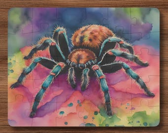 Rainbow Watercolor Tarantula Spider Kids' Puzzle