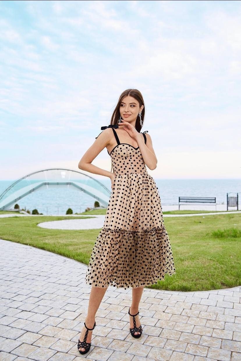 knit summer dress Midi tulle Helana Mcr GIFs | SIZE:42 personalized and other occasions