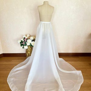 Custom Detachable Overskirt, Bridal Sheer Attachable Train, Wedding Dress Accessories