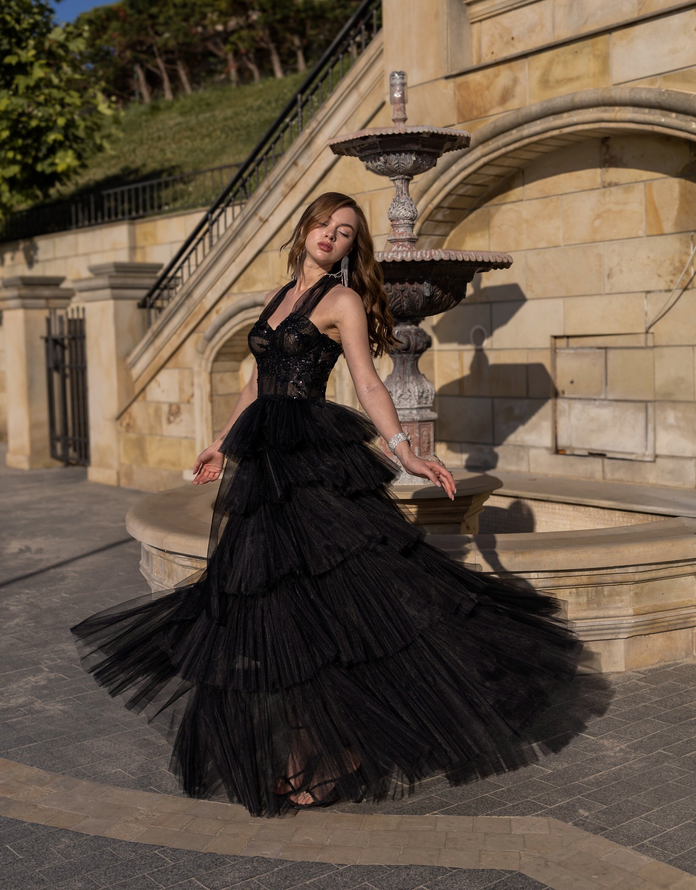 Black Sparkly Gown Etsy Canada