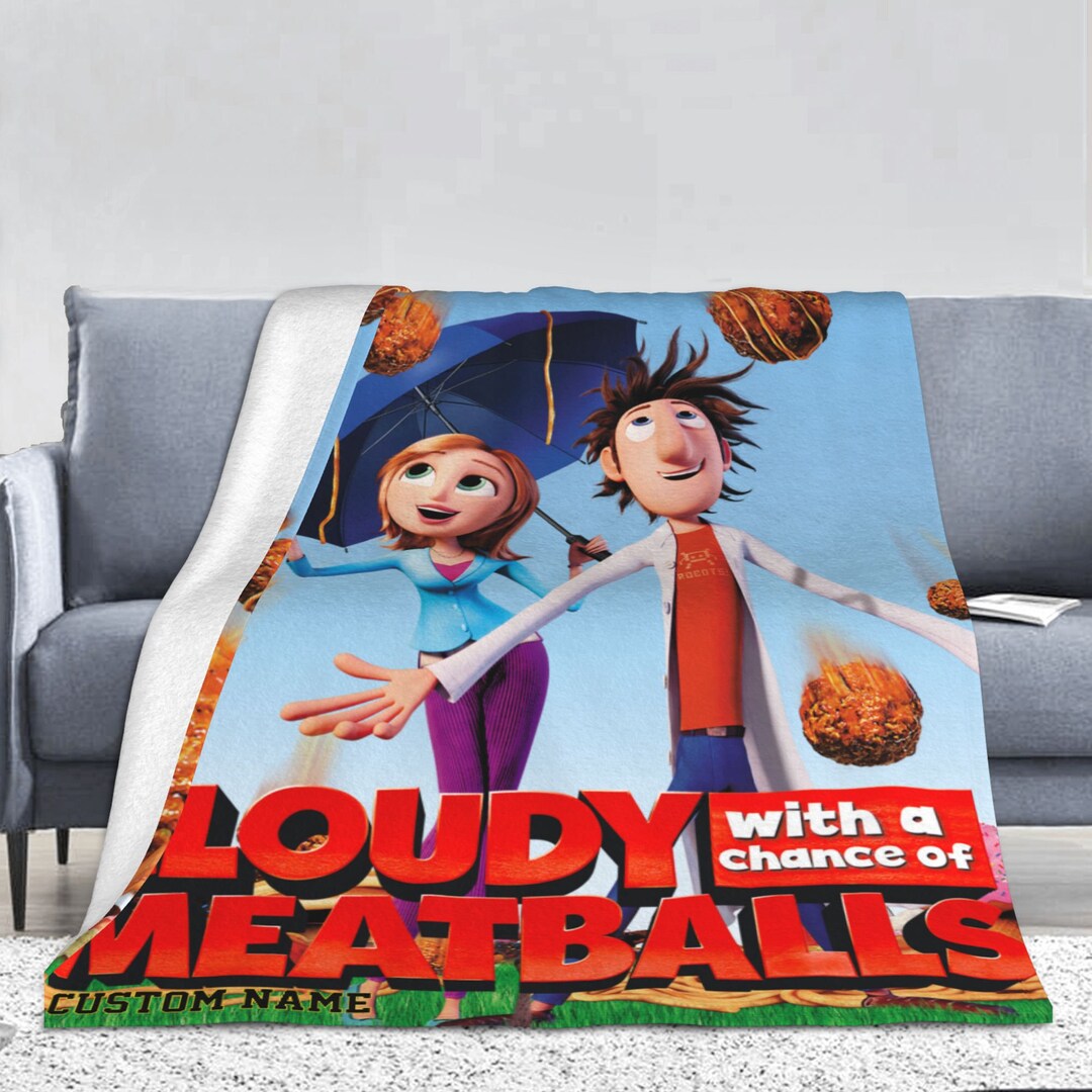 Cloudy With A Chance of Meatballs Blanket Custom Name Blanket Etsy