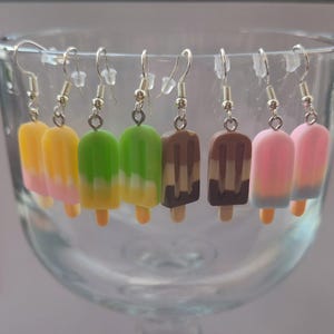 Popsicle/ Ice cream bar dangle earrings