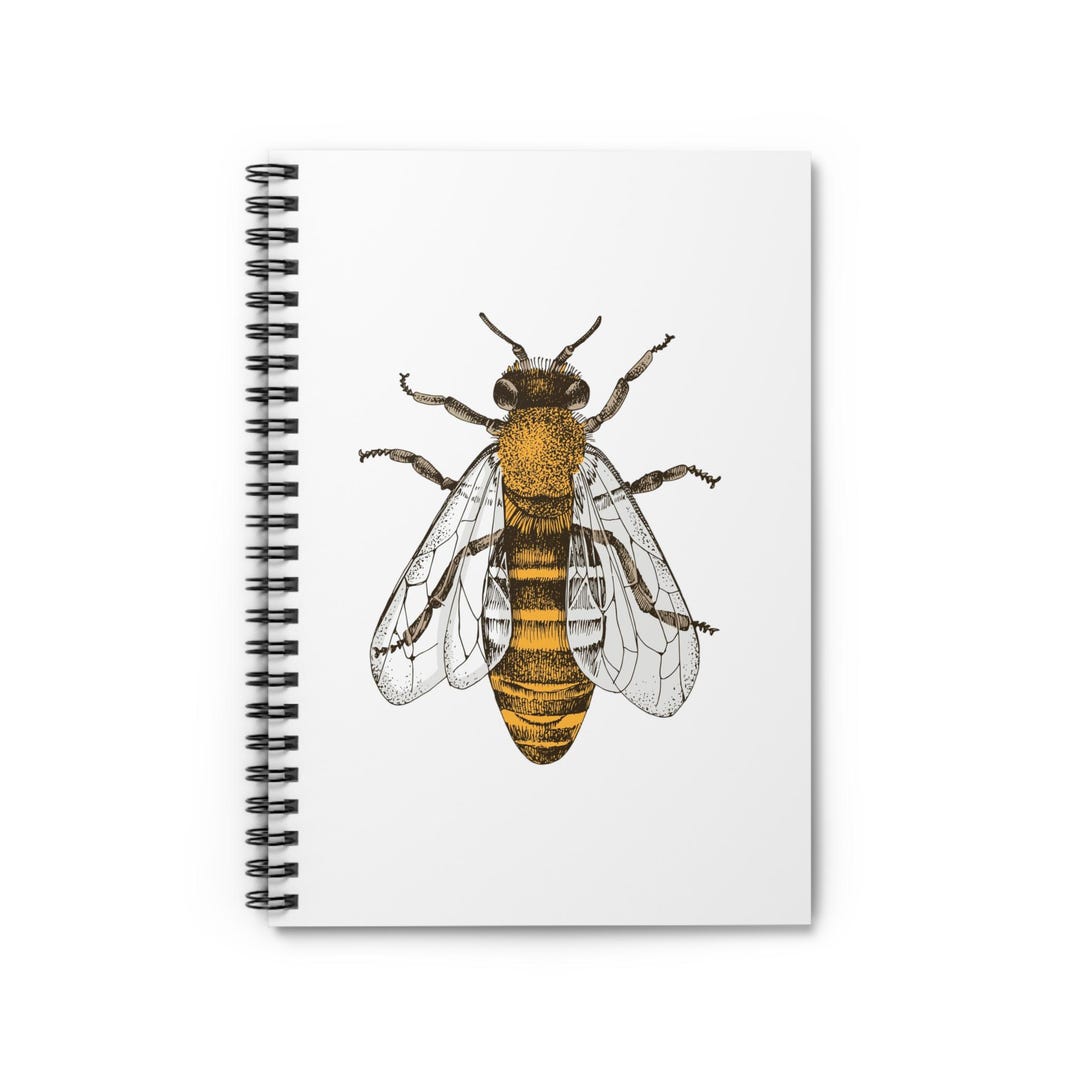 Honey Bee Notebook, Journal, Beekeeper Gift, Nature Lover Diary, Cute ...