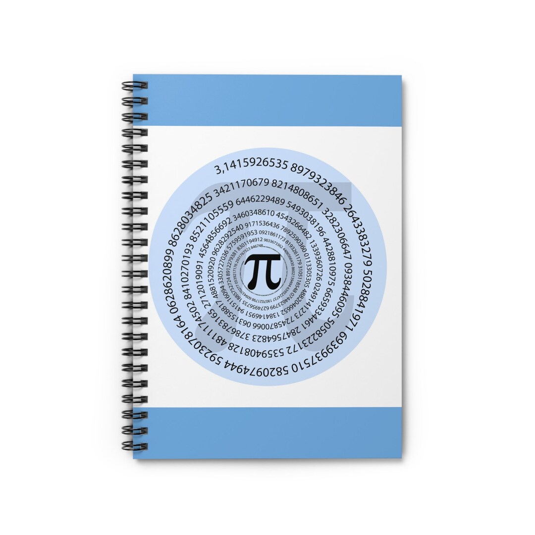 Notebook Pi Number Pi Spiral Notebook - Math Enthusiast Ruled Line Journal - Etsy