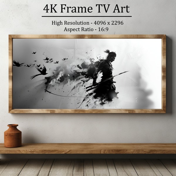 Japanese Painting Frame TV Art Instant Download, Vintage Painting Samsung Frame TV Art, Neutral Digital Decor