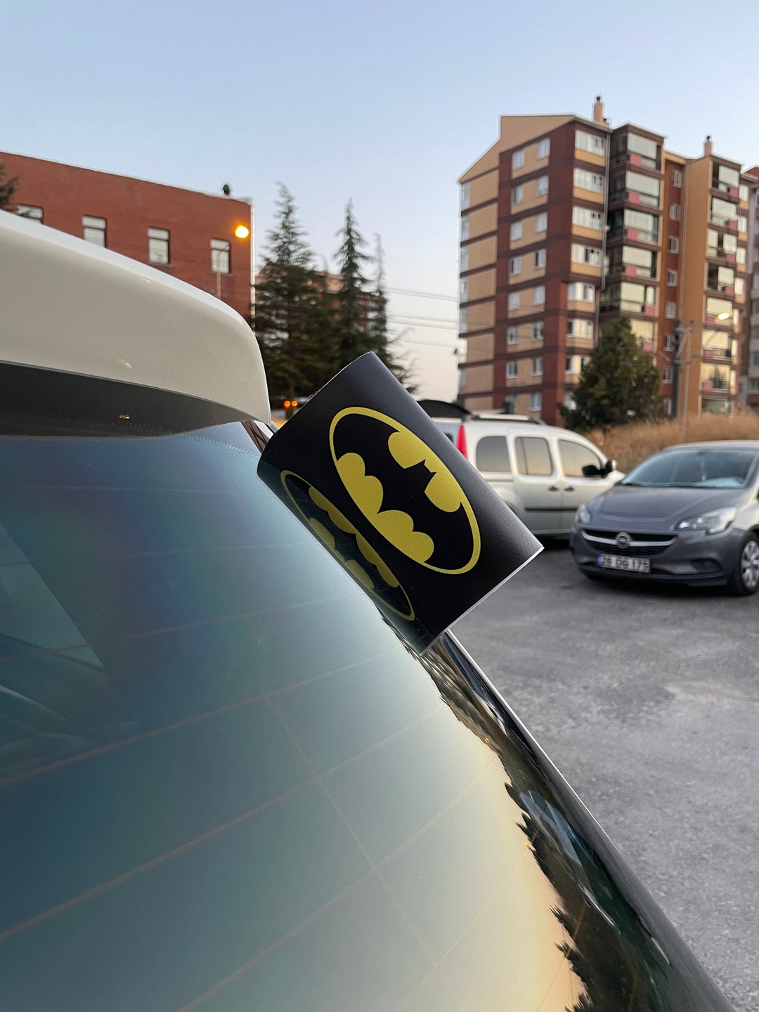 Batman Car Sticker I Batman Car Tag Etsy