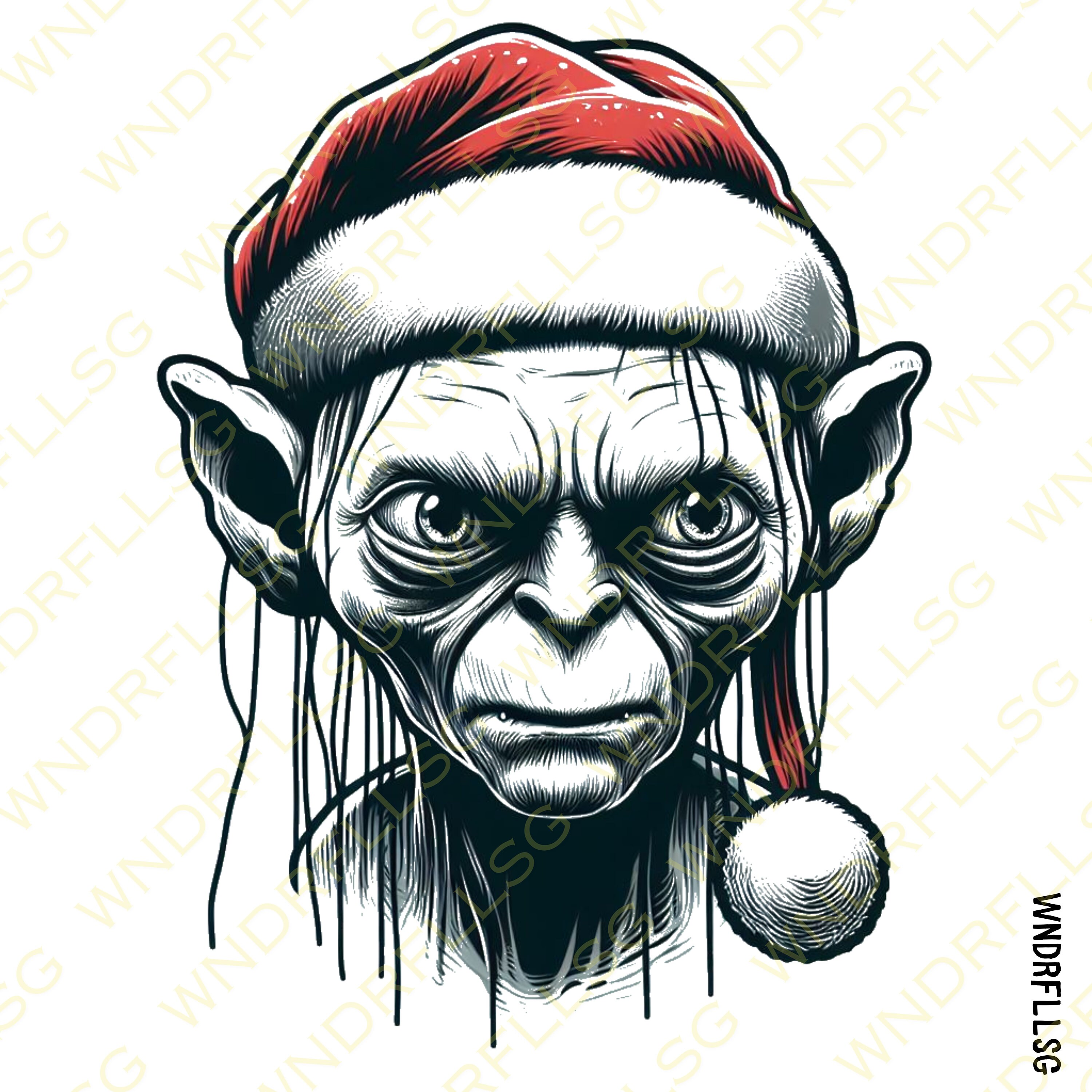 The Lord of the Rings Gollum Head Svg Christmas Gollum Head - Etsy Canada