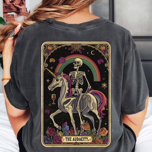 Audacity Funny Deck  Tee, The Audacity Tarot Card Shirt, Comfort Colors Shirt, Witchie Tarot Cards Shirt, Tarotcard, audacity tarot print