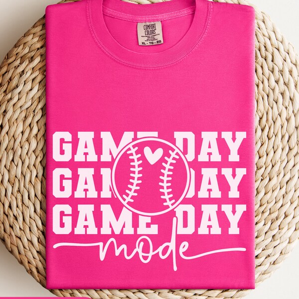 Baseball Game Day Shirt Comfort Colors Mama Baseball Shirt For Women Sports Mom Shirt Mothers Day Gift Family Baseball Shirt Neon Pink