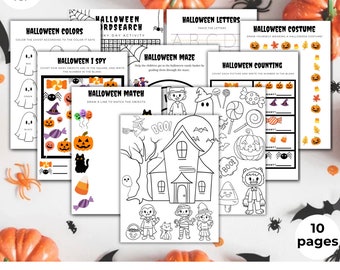 Halloween Activity Bundle Book Kids Printable | Halloween Family Activities Bundle | Preschool Halloween Activities Printable Affordable