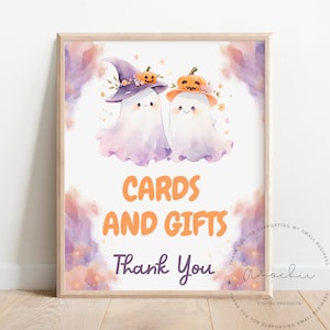 Halloween-verjaardagsversieringen voor een tweeling, babyshowerkaarten en -cadeaus tafelbord, hoofdtafelontwerp, oktoberfeestdecor, spooktocht A007