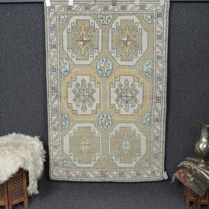 Oushak Rug 3x5, Turkish Rug, Handmade Oushak Rug, Turkish Wool Rug, Anatolian Rug, Brown Oushak Rug, Turkey Rug, 3&#39;1x4&#39;8 Feet Rug, Decor Rug