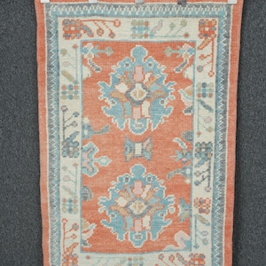 Rug 2 x 4, Handmade Rug, Kitchen Rug, Bedroom Rug, Small Rug, Turkish Rug, Oushak Rug, Rustic Rug, Wool Rug, 2&#39;5 x 3&#39;8 Ft Rug, Rectangle Rug