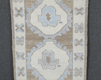 Rug 3x5, TURKISH RUG 3x5, Wool Turkish Rug 3x5, Handmade 3x5 Rug, Anatolian Rug, Brown Oushak Rug, Turkey Rug, 2&#39;11 x 4&#39;9 Feet Wool Rug