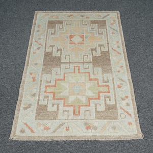 Rug 2 x 4, Turkish rug, Brown Blue Rug, Small Home Rug, Anatolian Rug, Rug 2x4, Floor rug, Accent rug, 2x4 rug, Hand Knotted Rug, Light Rug