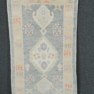 2x4 Rug, Turkish 2 x 4 Rug, Vintage Turkish Rug 2x4, Handmade Wool Rug, Anatolian Rug, Gray Oushak Rug, Pastel Rug, 2,5x4,1 Rug, Area Rugs