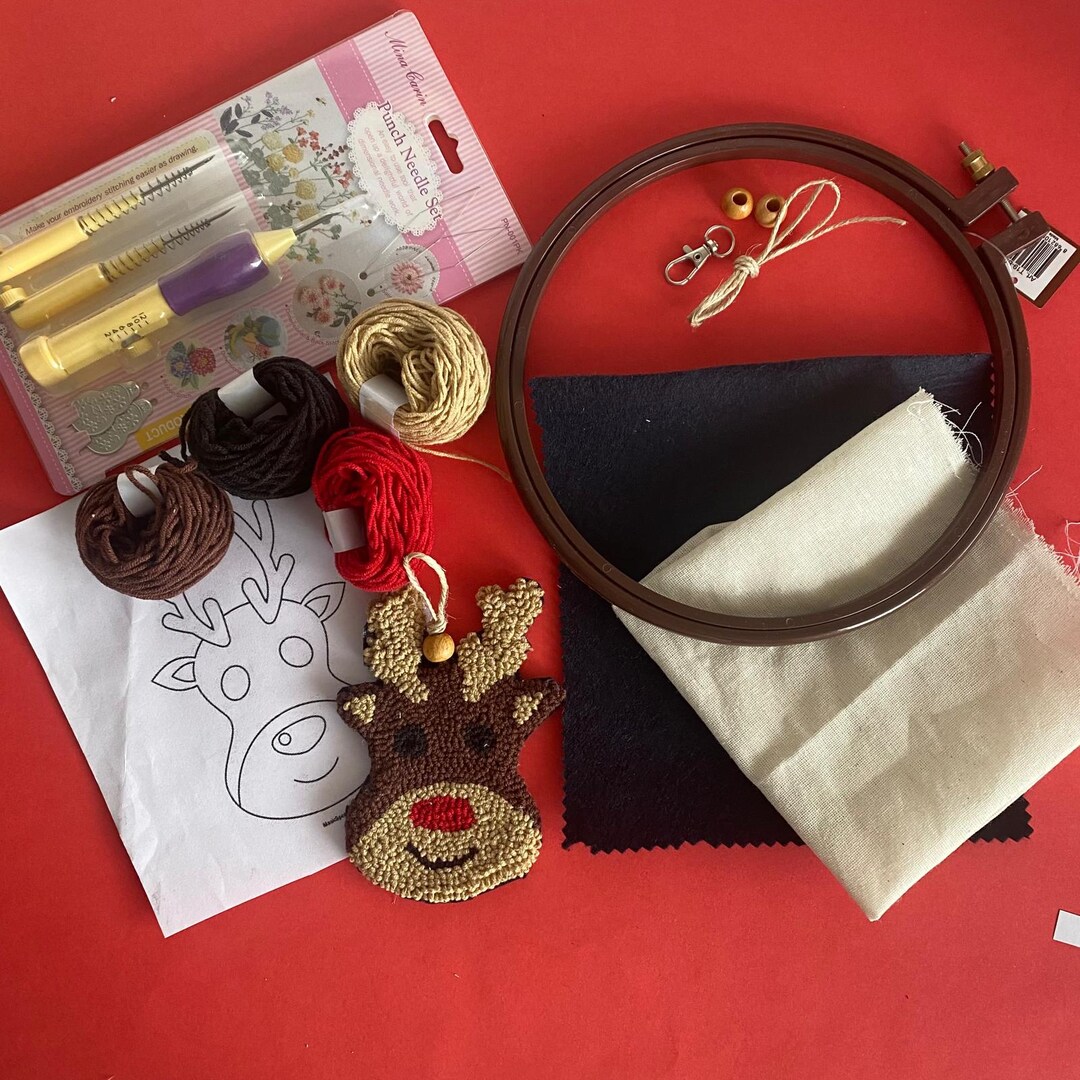 Christmas Punch Needle Kit / Beginner Punch Needle Kit / Christmas Tree ...