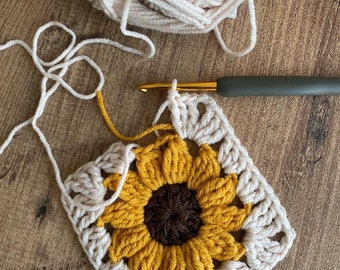 Sunburst Granny Square Crochet Pattern: Beginner's Guide (Digital Download)