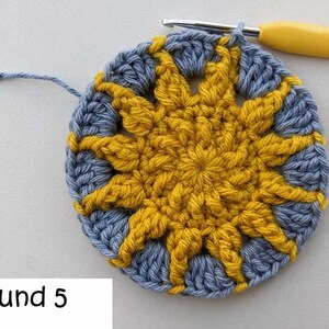 Sunburst Crochet Square PDF