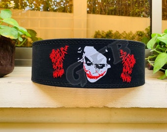 Hand made Power WeightLifting Nubuck Leather Lever Belt 4"Wide Heavy Duty 10mm Thick | Workout, Gym belt, Joker, Why so serious, Harley