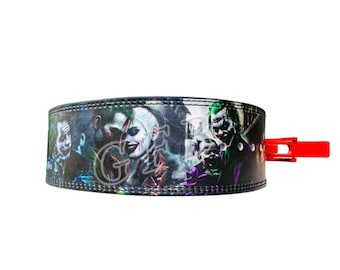Dark Knight Power WeightLifting Nubuck Leather Lever Belt 4&quot; Wide Heavy Duty 10mm Thick | Workout, Money Heist Gym belt, Gift , Joker