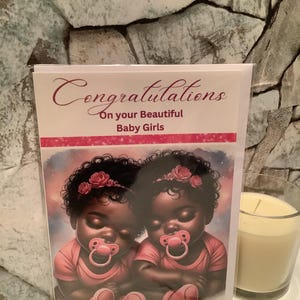 Félicitations, beaux bébés jumeaux noirs