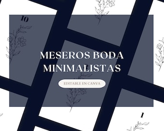 Plantilla Digital de Números de Mesa para Bodas Personalizadas: Elegancia Minimalista en tu Gran Día