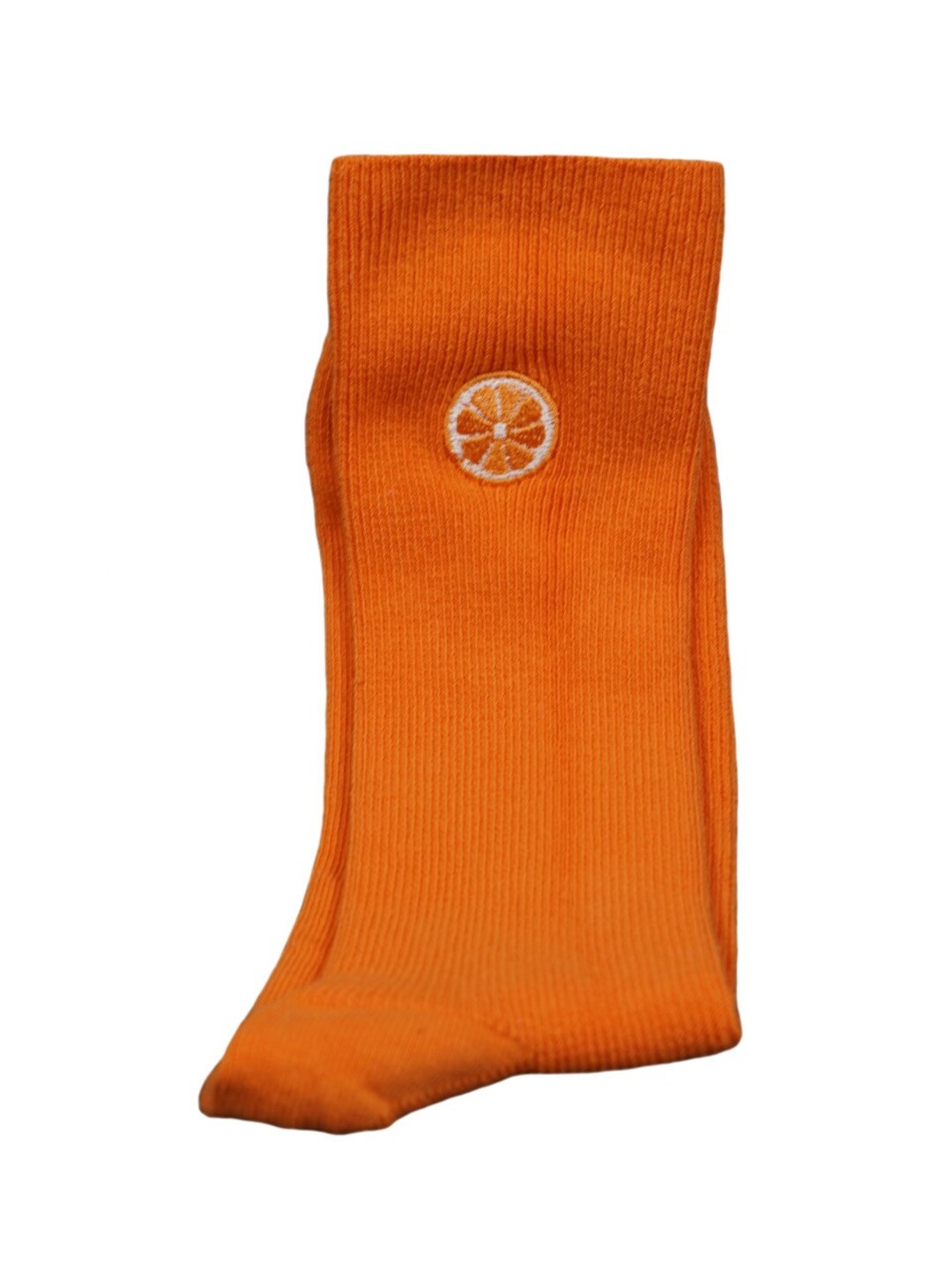 Orange Embroidered Socks Embroidered Fruit Socks Fruity Etsy UK