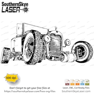 1930 Ford Hot Rod svg png jpg ai dxf file