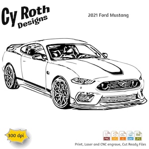 2021 Ford Mustang svg png jpg ai dxf file