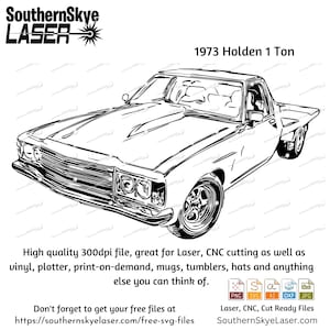 1973 Holden 1 Ton Ute svg png jpg ai dxf file