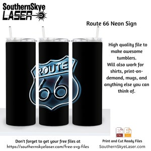 Route 66 Sublimation Tumbler Wrap