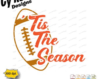 Archivo SVG para la temporada de fútbol americano: Archivo de corte para Cricut y Silhouette (descarga digital)