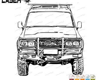 60-Series Landcruiser svg png cut file