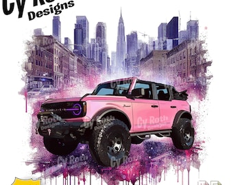 2024 Ford Bronco Sublimation Wall Art 20oz skinny Tumbler PNG JPG file, T-shirt File