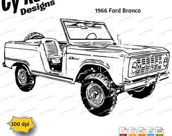 1966 Ford Brondo svg png jpg ai dxf dtf dtg file