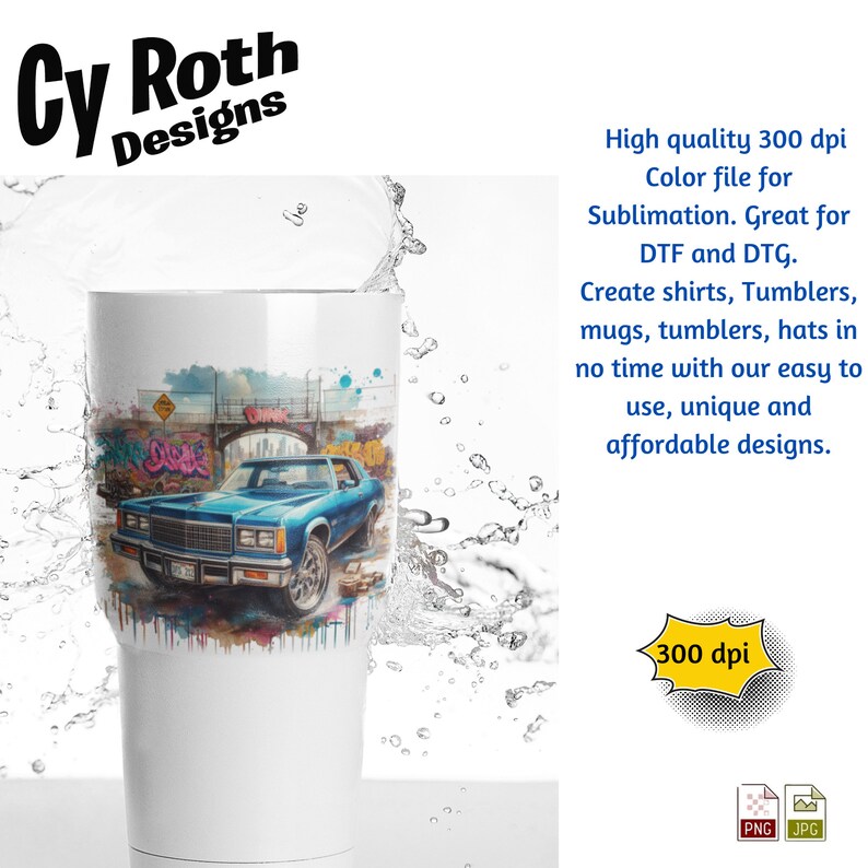 1975 Chevy Caprice Sublimation DTF DTG Print File, T-shirt transfer, Tumbler, Printable Wall Art
