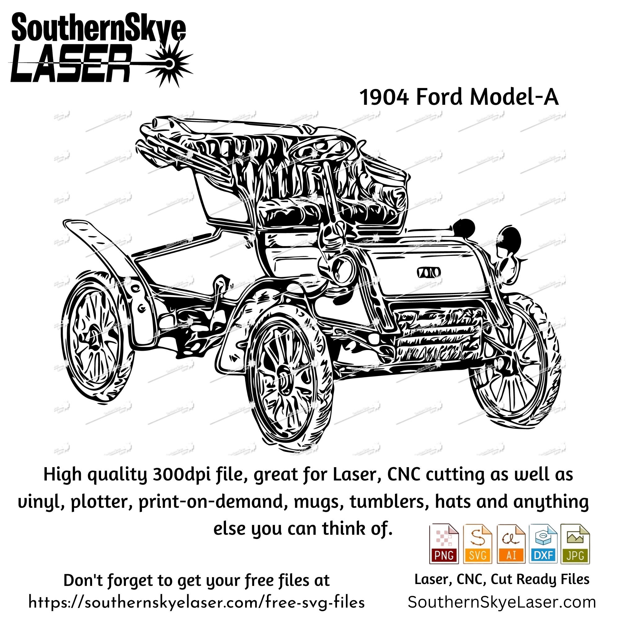 1904 Ford Model A Svg Png Jpg Ai Dxf File - Etsy