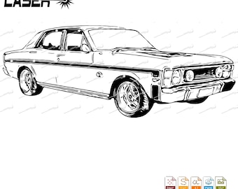 1969 Ford Falcon XW svg png jpg ai dxf file