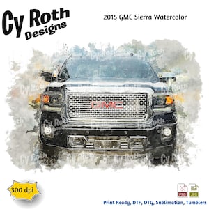 2015 GMC Sierra Sublimation dtf, dtg Print File and BONUS Tumbler File