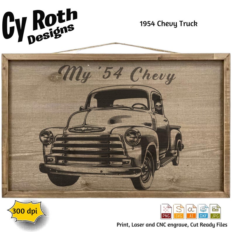1954 Chevy Truck Svg Png Jpg Ai Dxf File, Classic Car Svg - Etsy