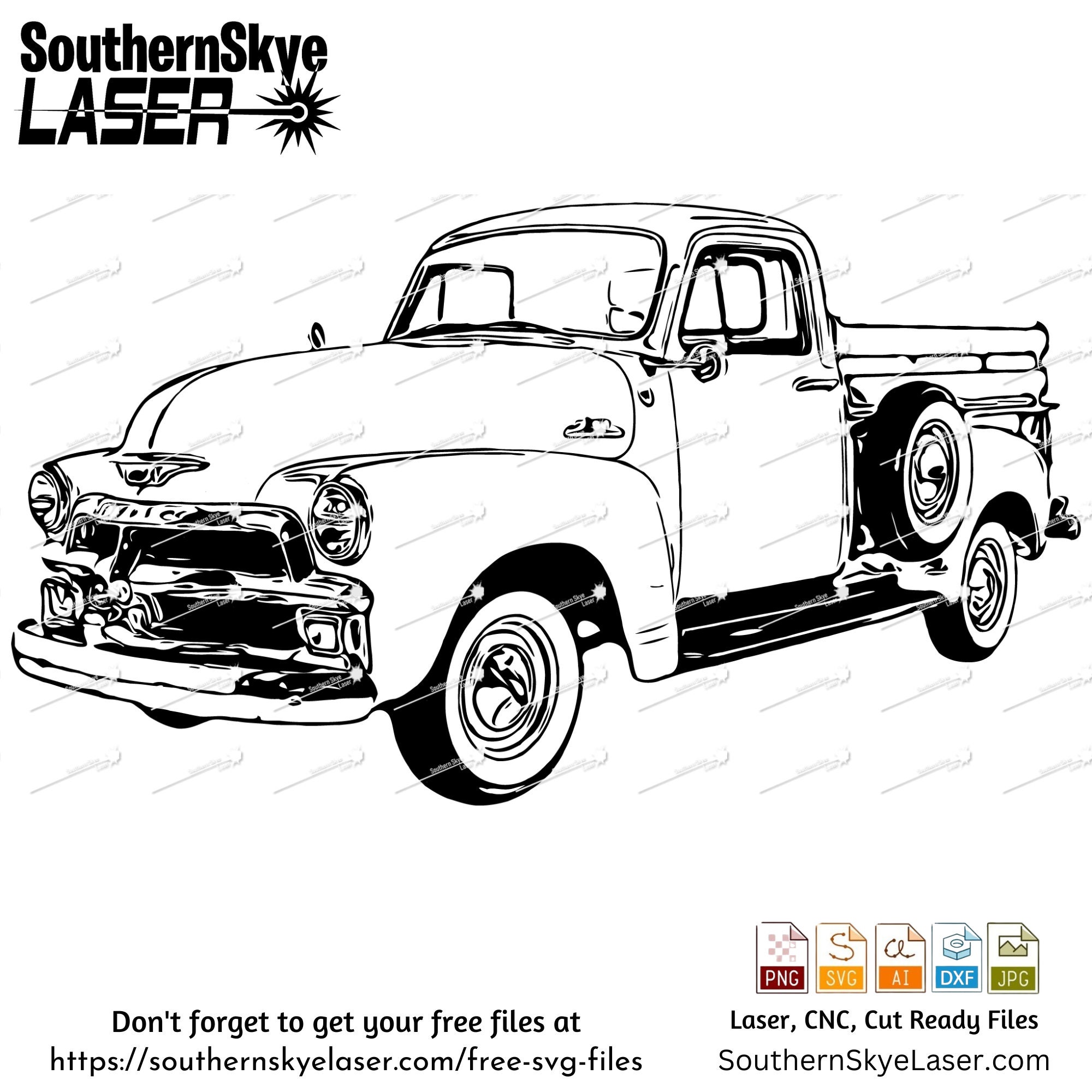 1954 Chevy 3000 Truck svg png cut file